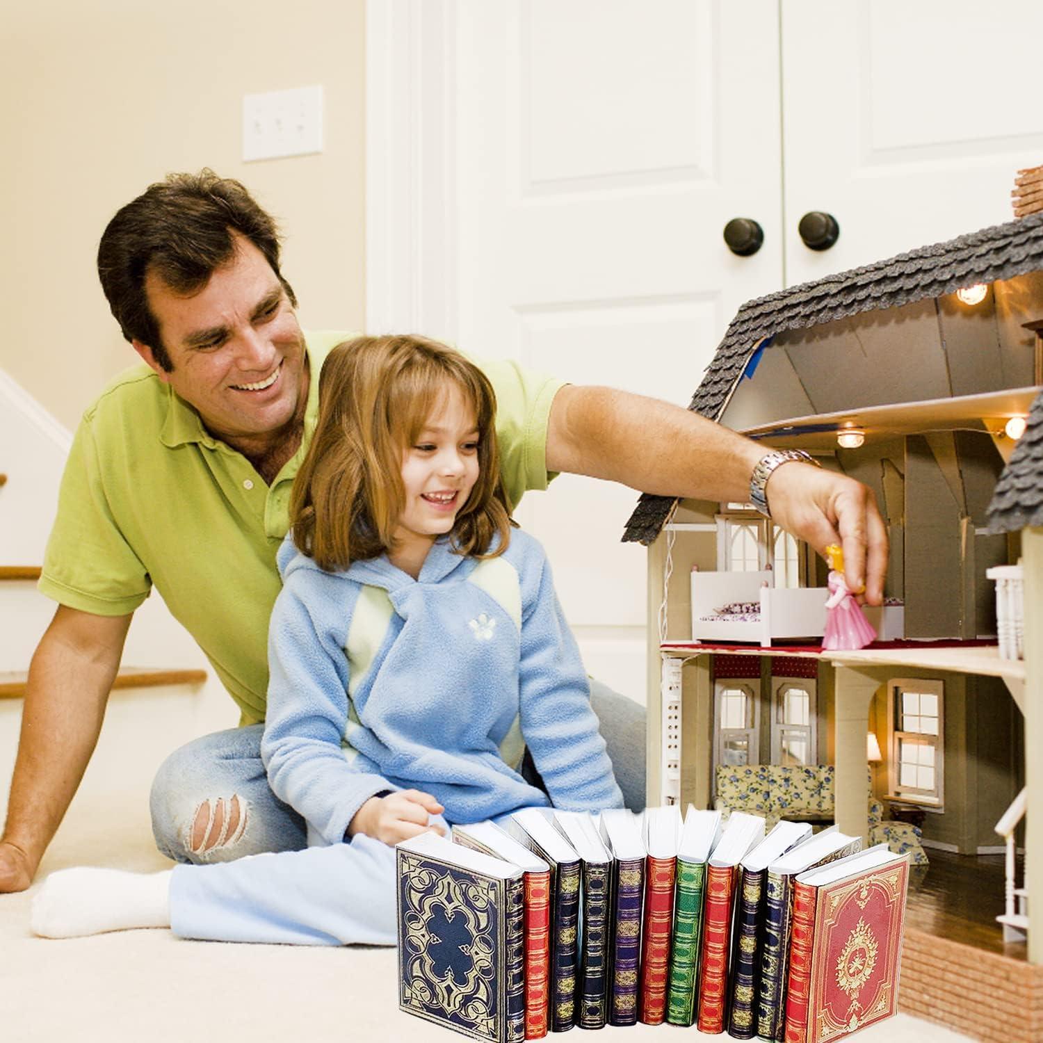 Paquete de 30 libros en miniatura Baaxxango para casas de muñecas