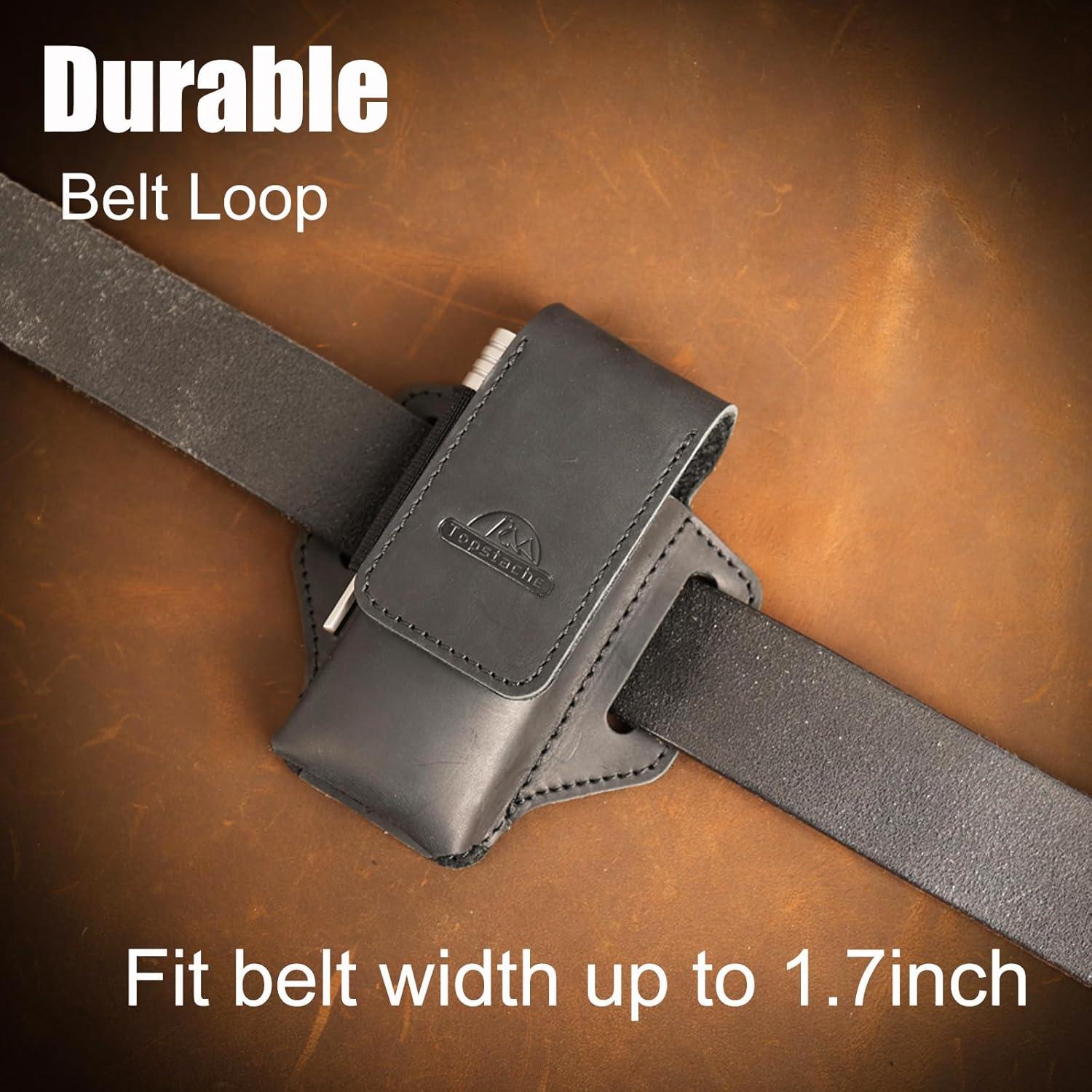 Funda de Multiherramienta de Cuero Topstache para Cinturón - Negro