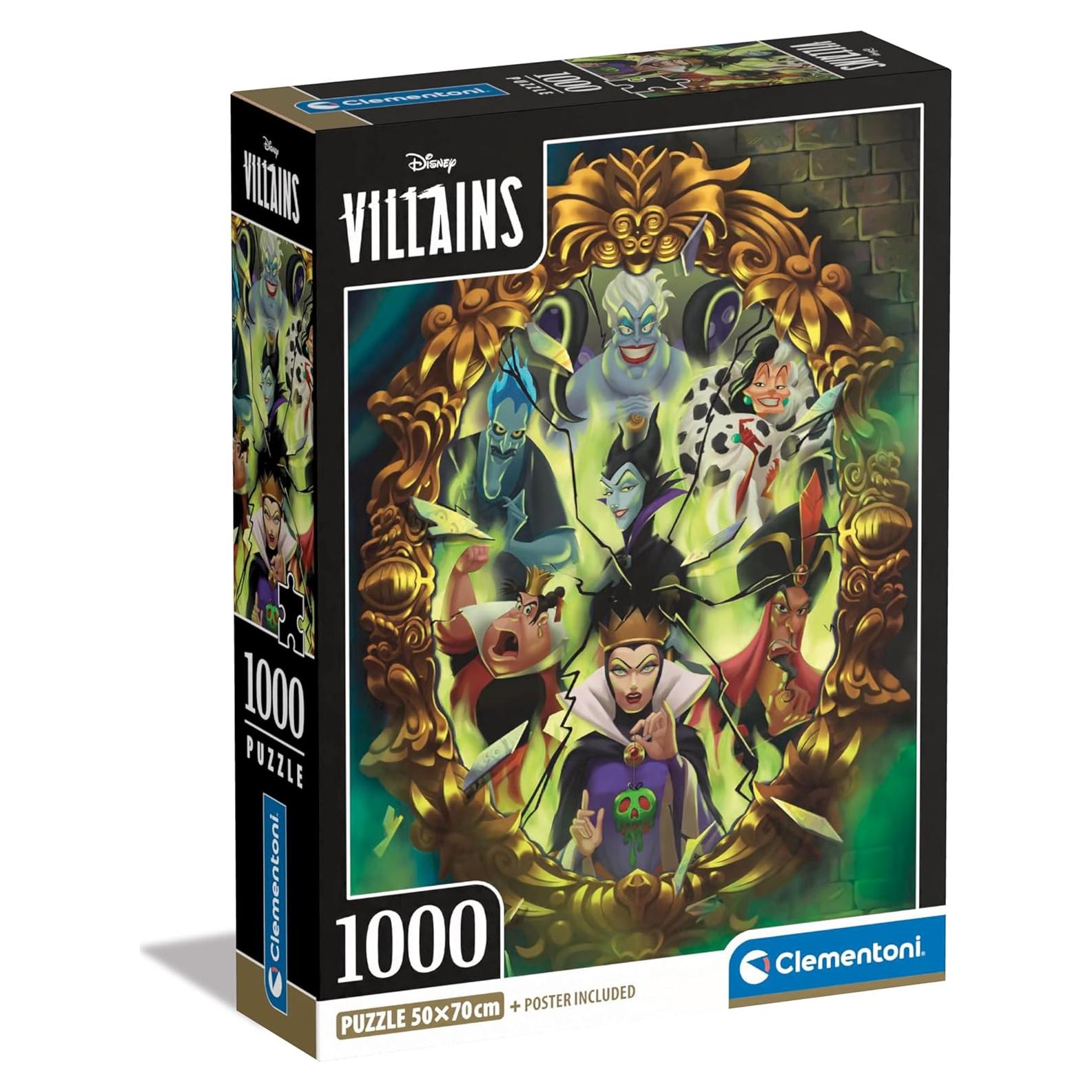 Rompecabezas Clementoni 1000 Piezas Villanos Disney 70x50cm