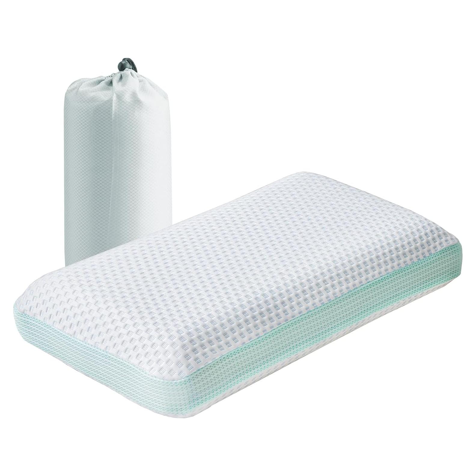 Almohada de Viaje TU LUNA Espuma Viscoelástica 30x50 cm Azul