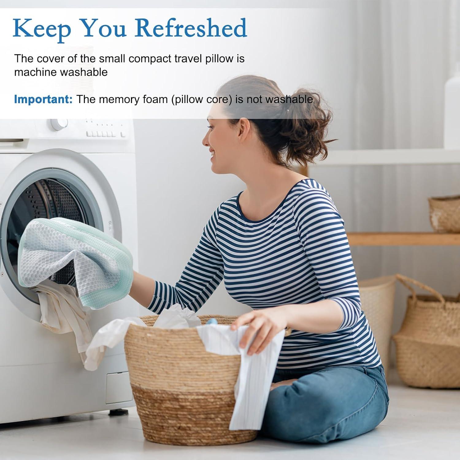 Almohada de Viaje TU LUNA Espuma Viscoelástica 30x50 cm Azul