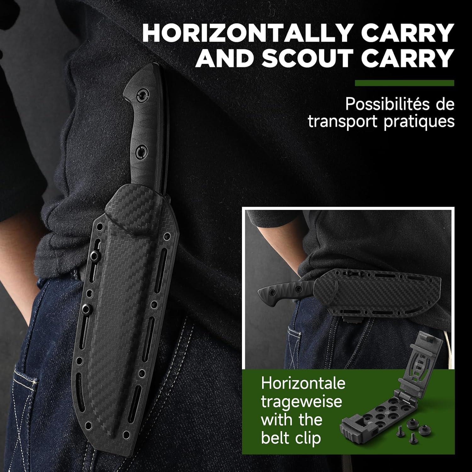 Cuchillo Táctico DRACHENADER XR-B01-FT 14cm Hoja Tanto