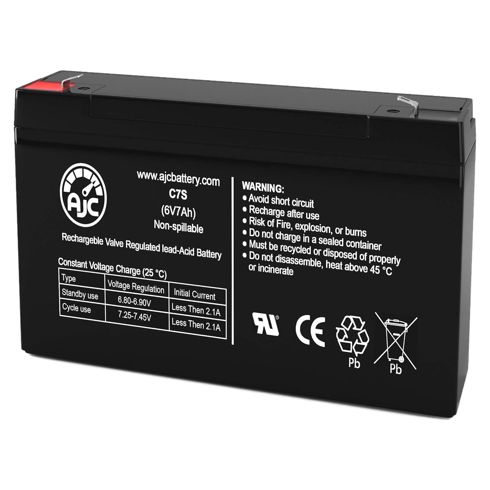 Batería AJC 6V 7Ah Compatible Kid Trax CARS Baja McQueen