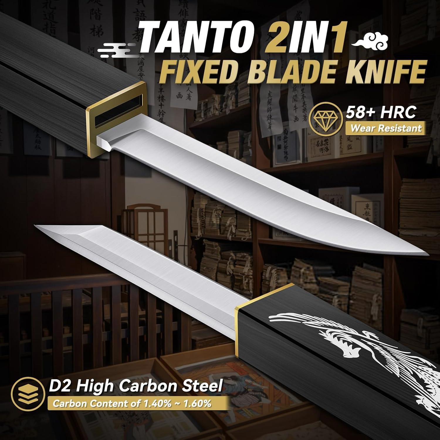 Cuchillo de Supervivencia Dragón Púrpura 25.4 cm Acero D2