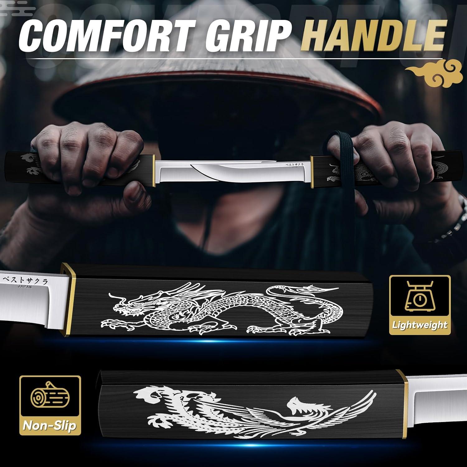 Cuchillo de Supervivencia Dragón Púrpura 25.4 cm Acero D2