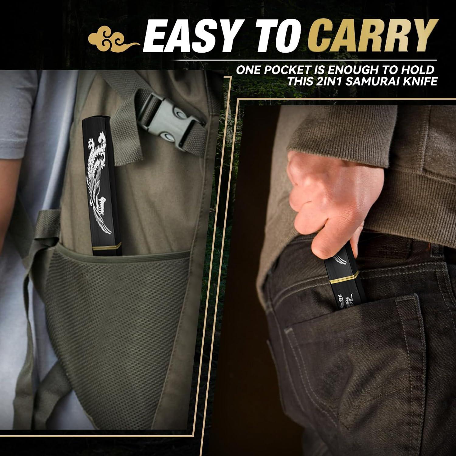 Cuchillo de Supervivencia Dragón Púrpura 25.4 cm Acero D2