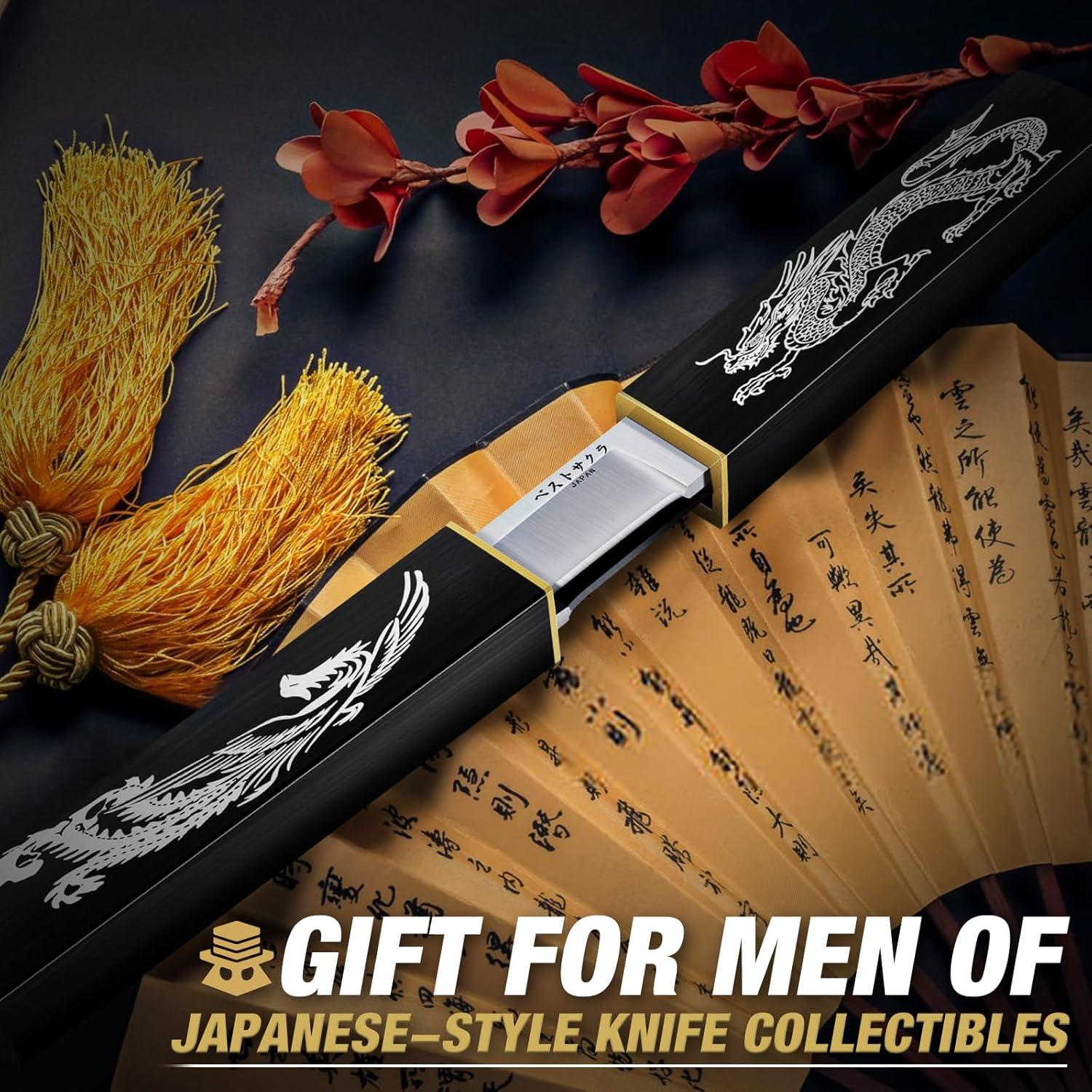 Cuchillo de Supervivencia Dragón Púrpura 25.4 cm Acero D2