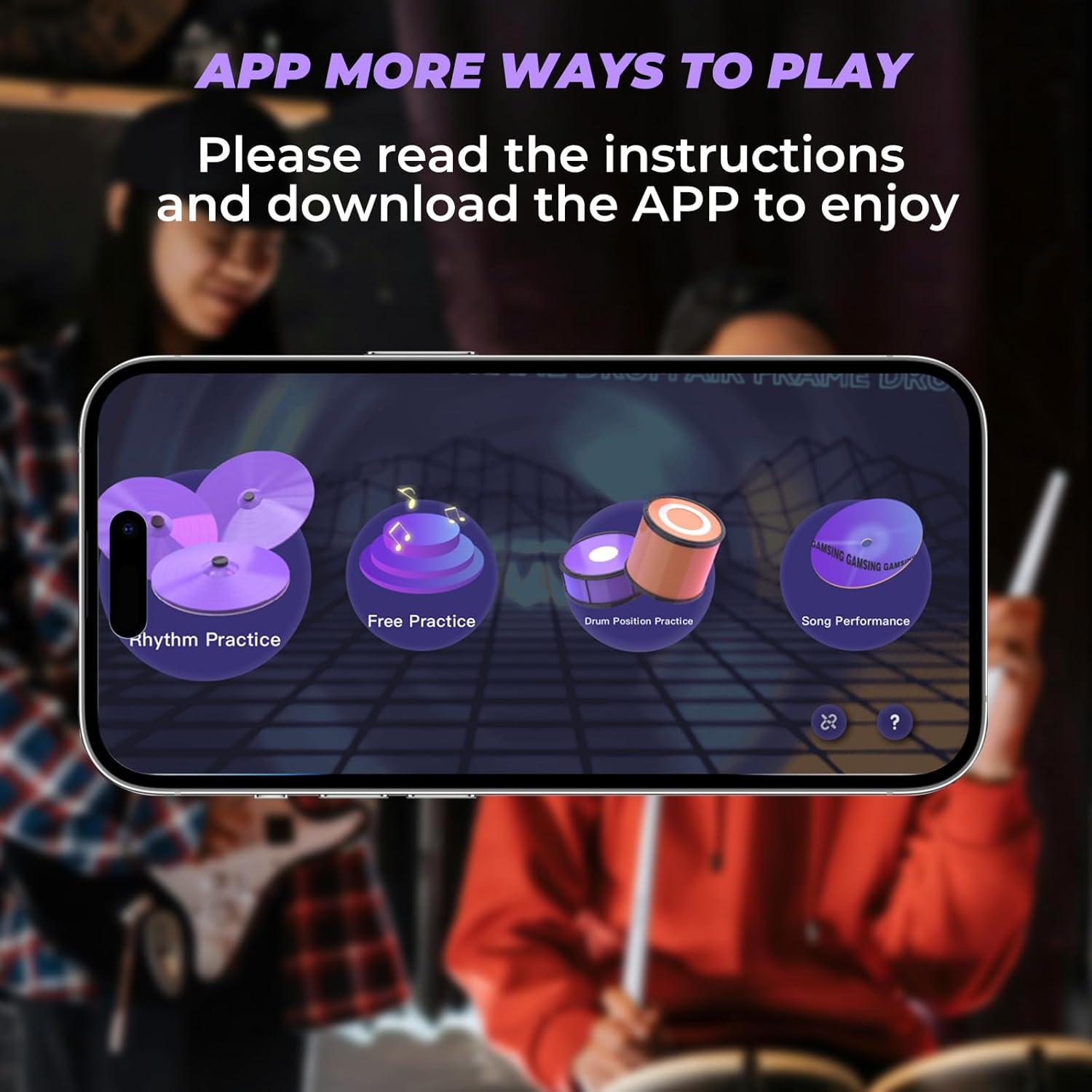 Set de Batería Electrónica Gamsing GRA20 Portátil con Pedales