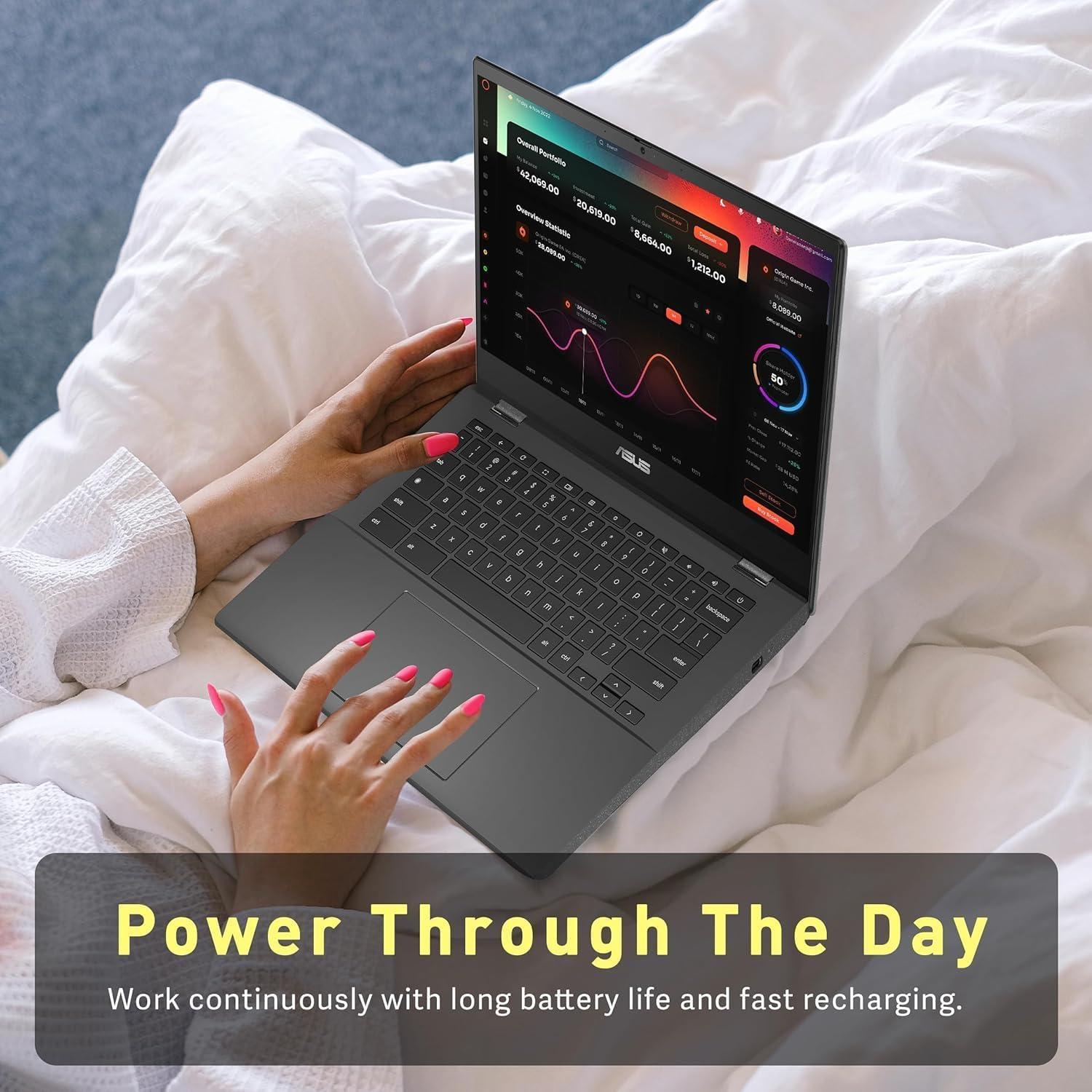 ASUS Chromebook 14" - 8 núcleos MediaTek - 4GB RAM - 192GB