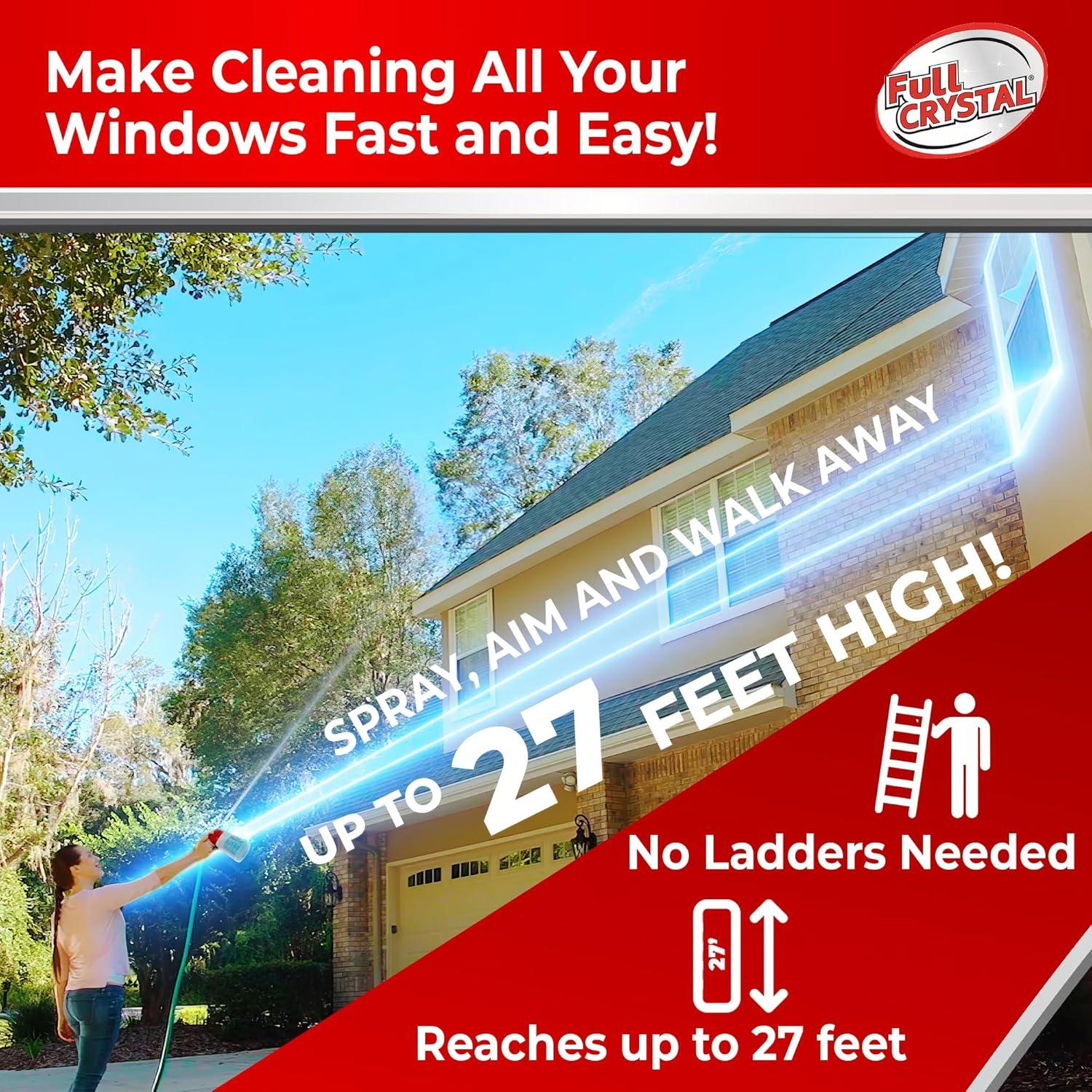 Kit de Limpieza de Ventanas Full Crystal 4oz - Alcance 8.23m