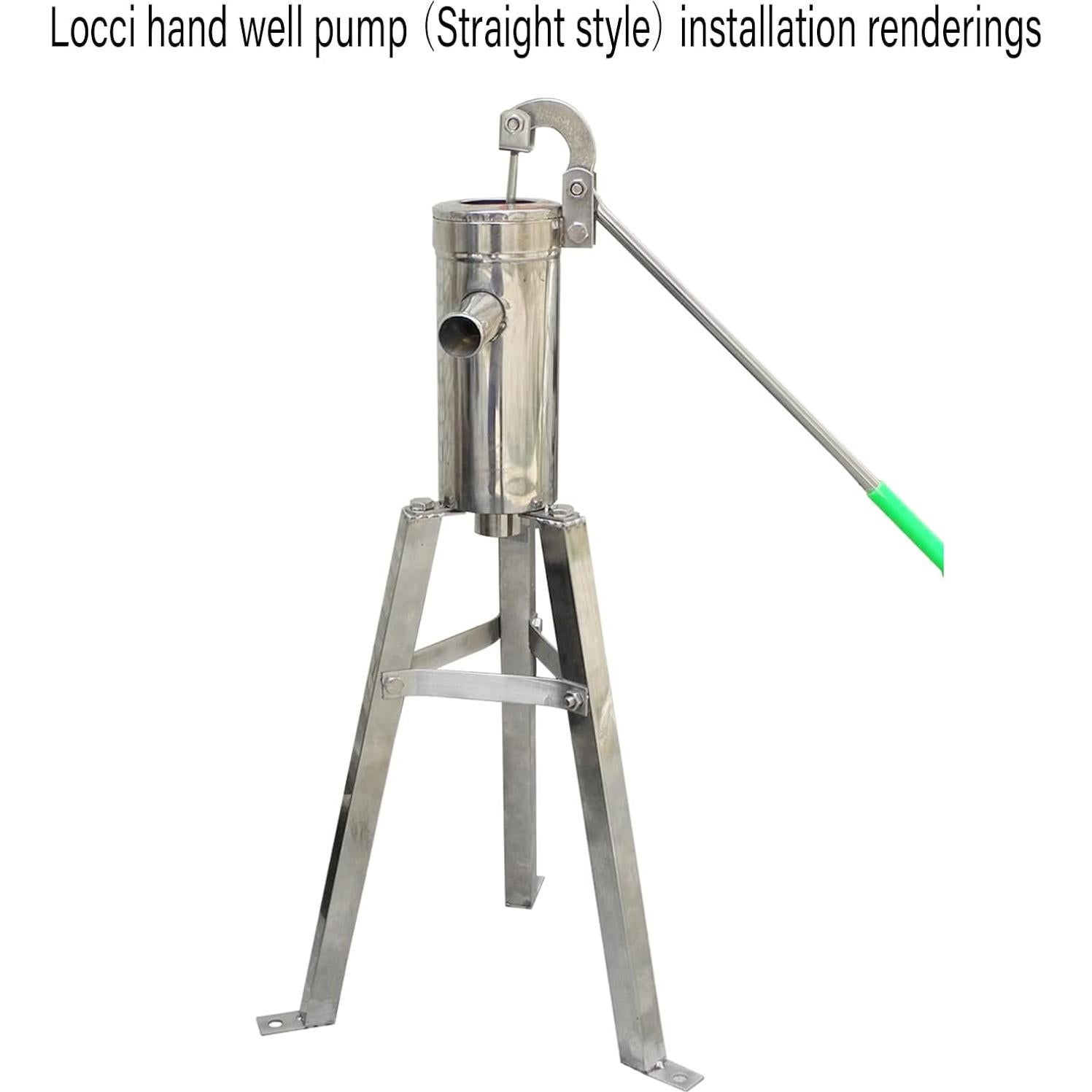 Locci Hand Well Pump Stand Stainless Steel, Pitcher Pump Stand, well hand pump deep well kit Bracket (16.5in)…
