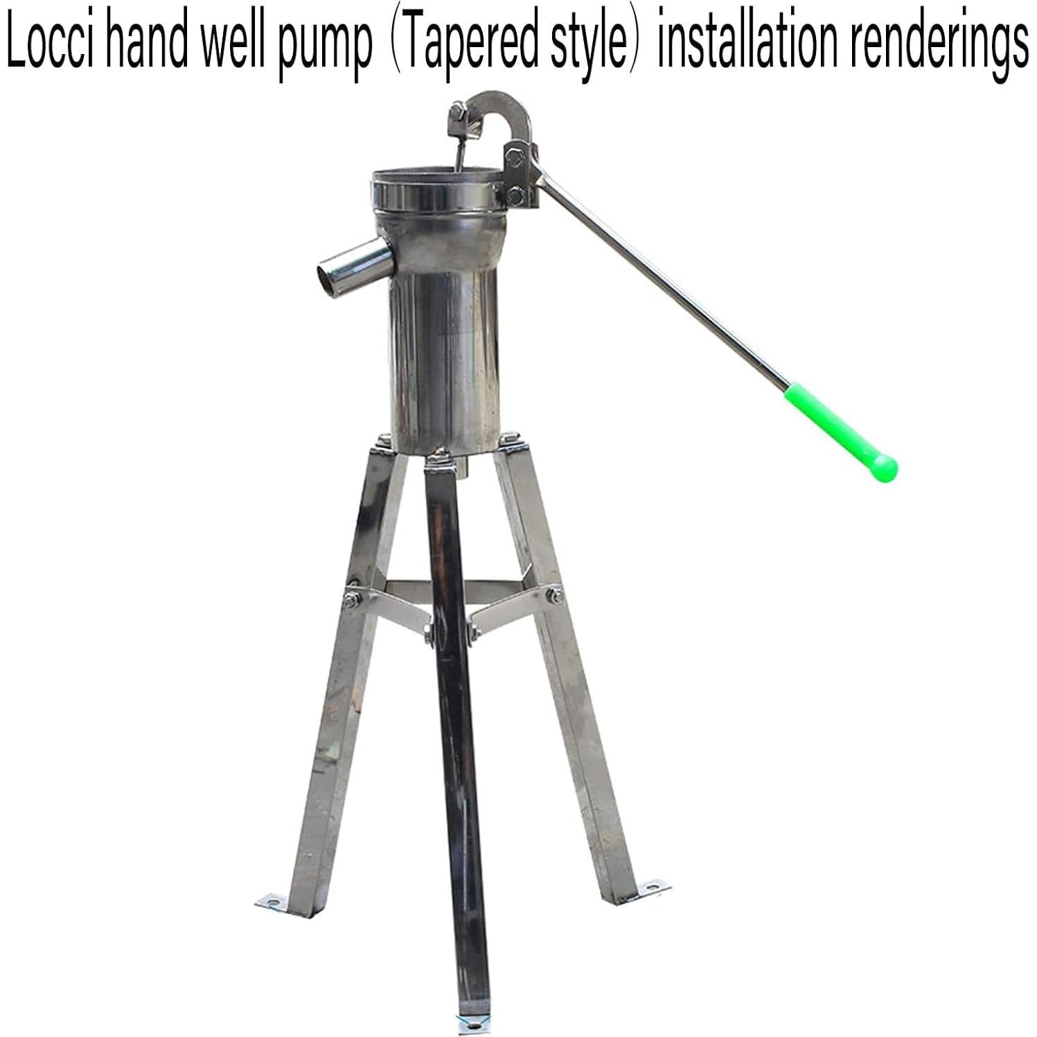 Locci Hand Well Pump Stand Stainless Steel, Pitcher Pump Stand, well hand pump deep well kit Bracket (16.5in)…