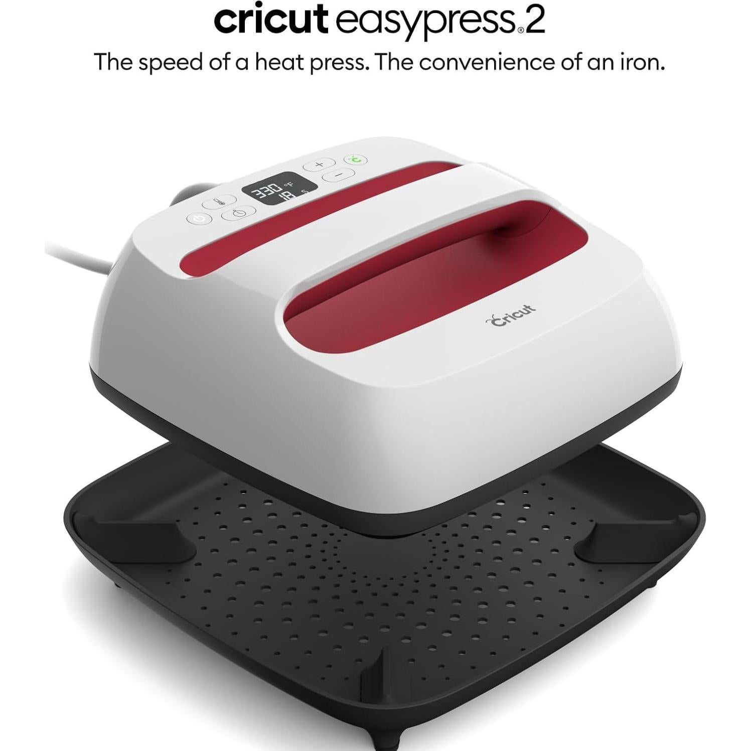 Cricut EasyPress 2 Prensa Térmica 22.5x22.5 cm Frambuesa