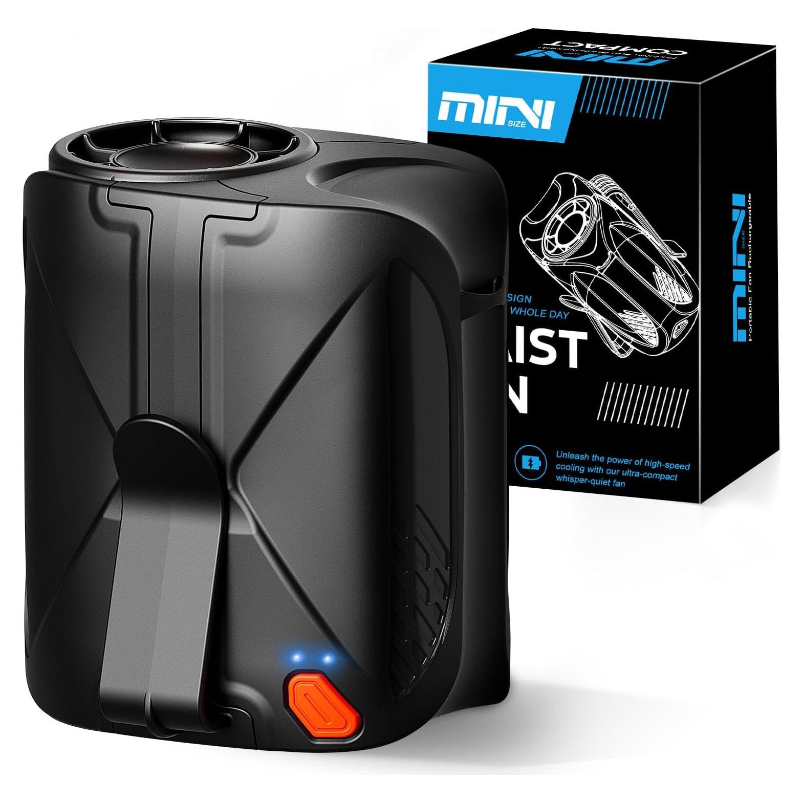 Ventilador Portátil JUANANIUG Clip Cintura 5 Velocidades Negro