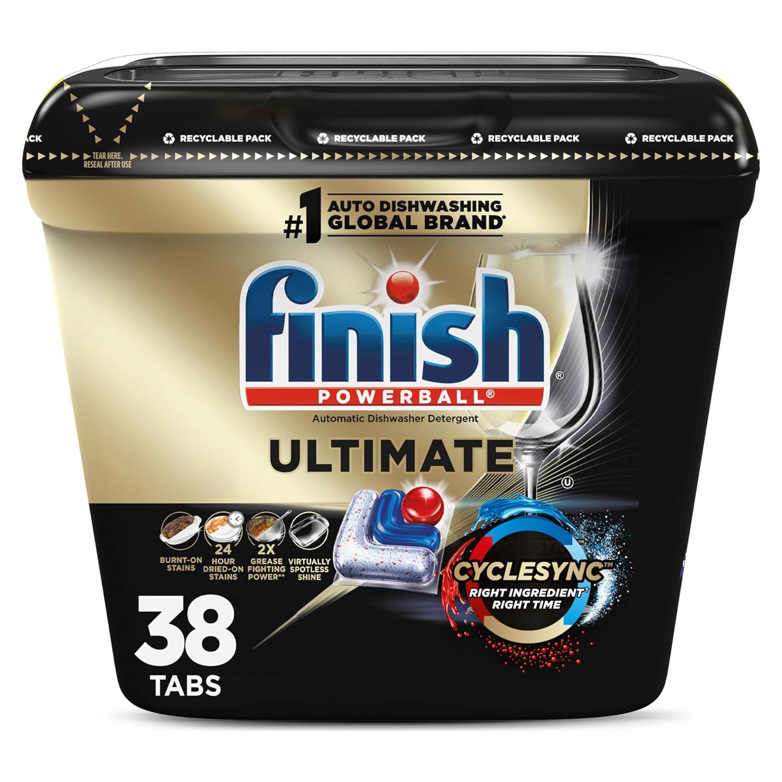 Finish Ultimate Cápsulas para Lavavajillas 38 Unidades - Sin Enjuague