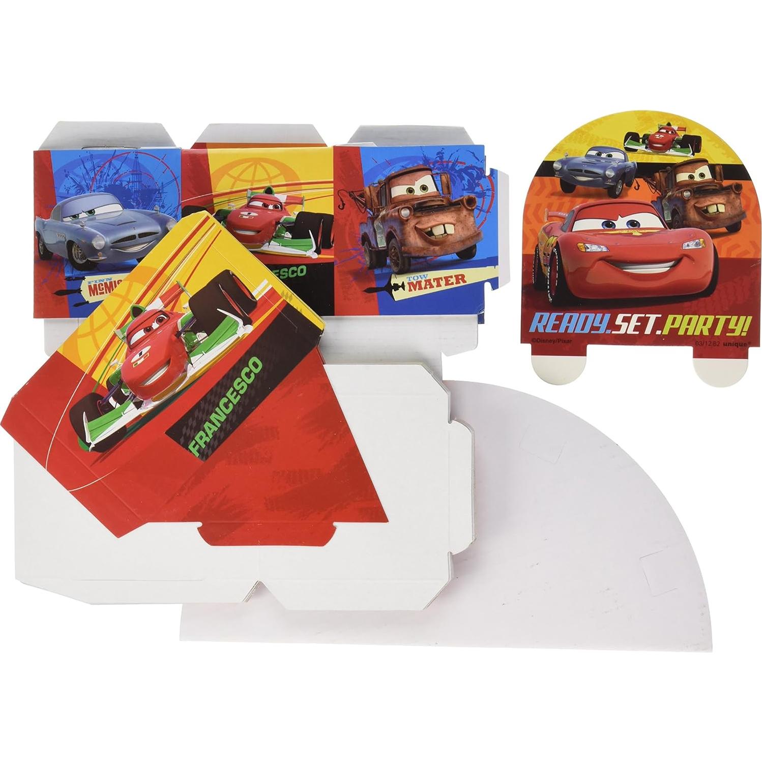 Decoración Centro de Caja de Favor Disney Cars para 8 Niños