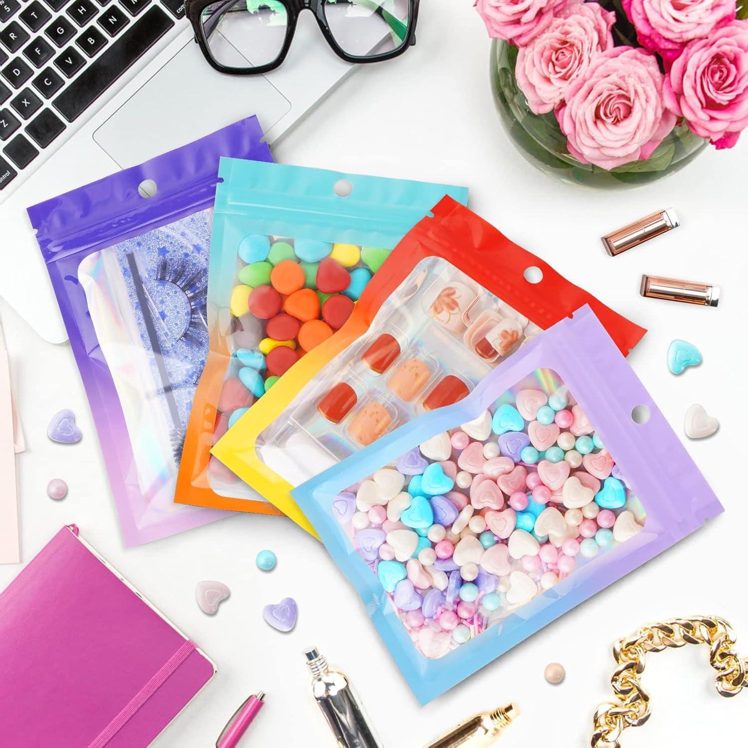 Bolsas Mylar Holográficas FUNFERY 100 Unidades 6.9x9.9 cm