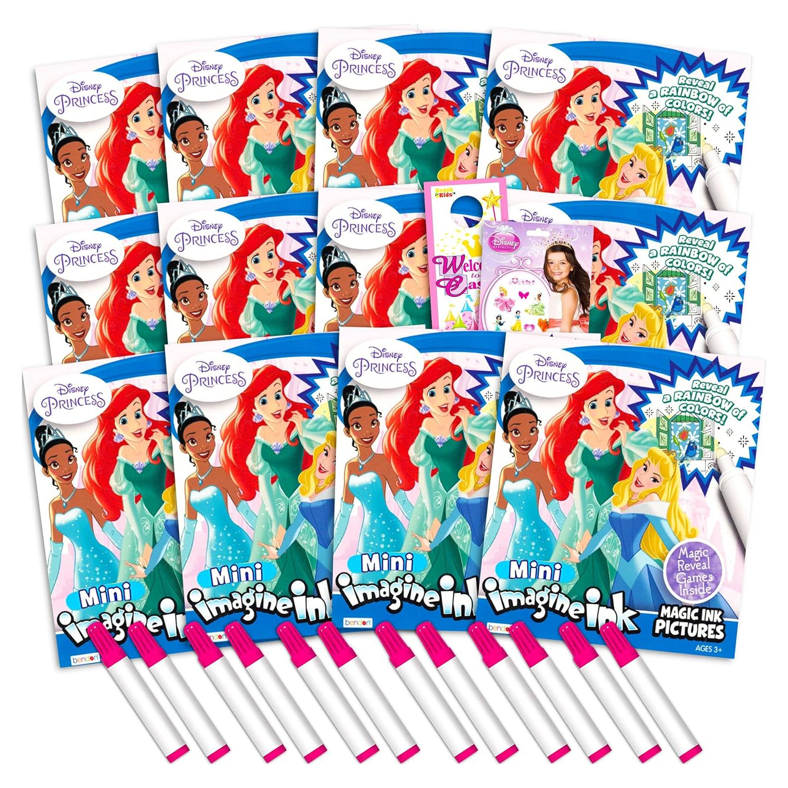 Conjunto de 12 Libros para Colorear Disney Princesas