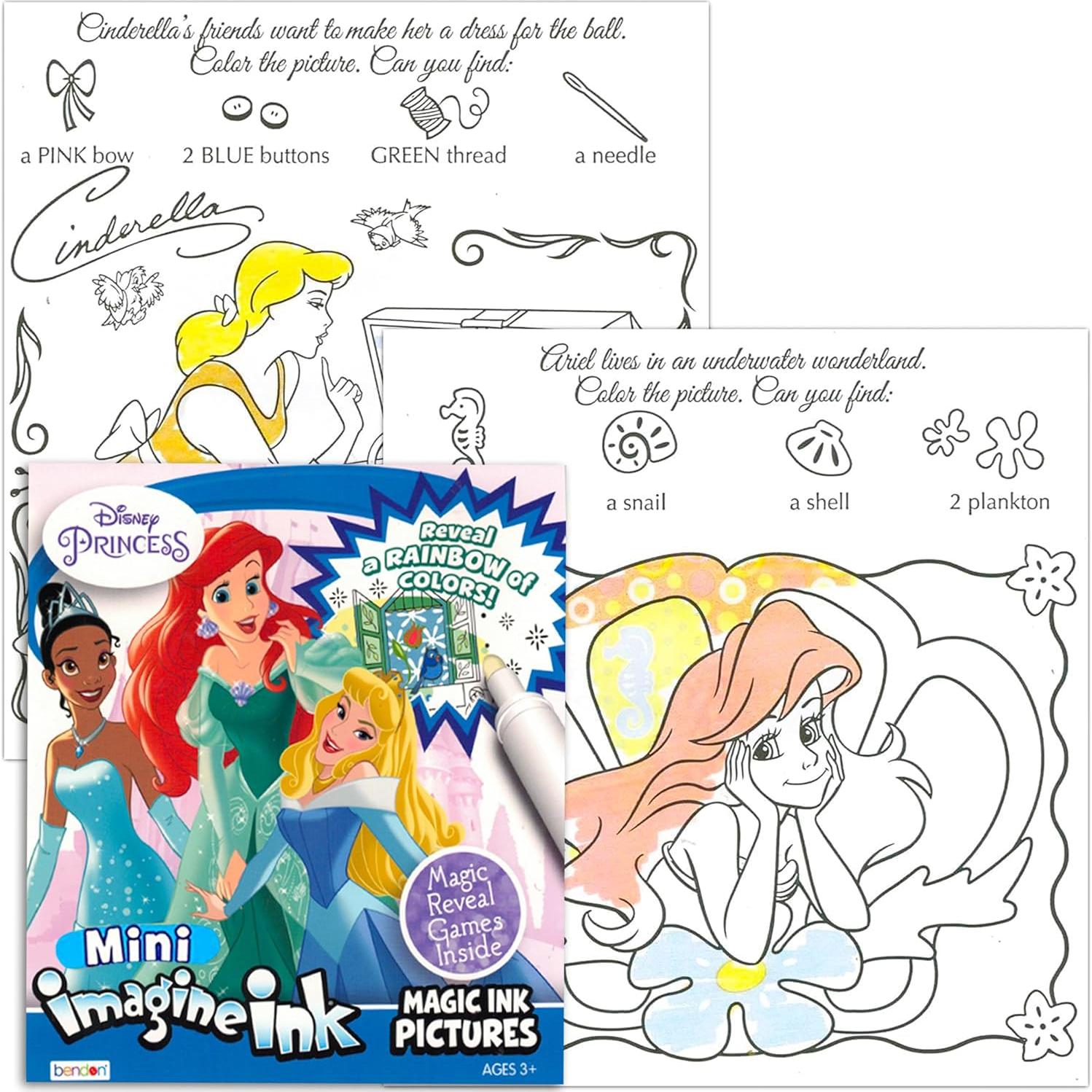 Conjunto de 12 Libros para Colorear Disney Princesas