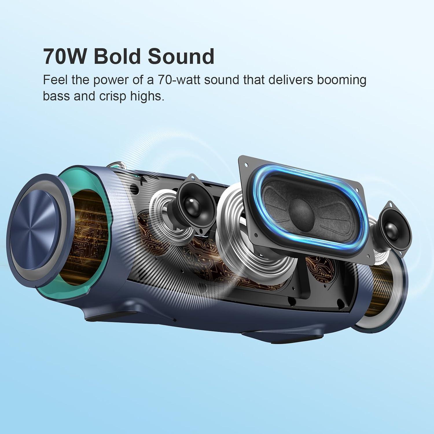 Altavoz Bluetooth DOSS Extreme Boom Pro D100 70W IPX6 Negro