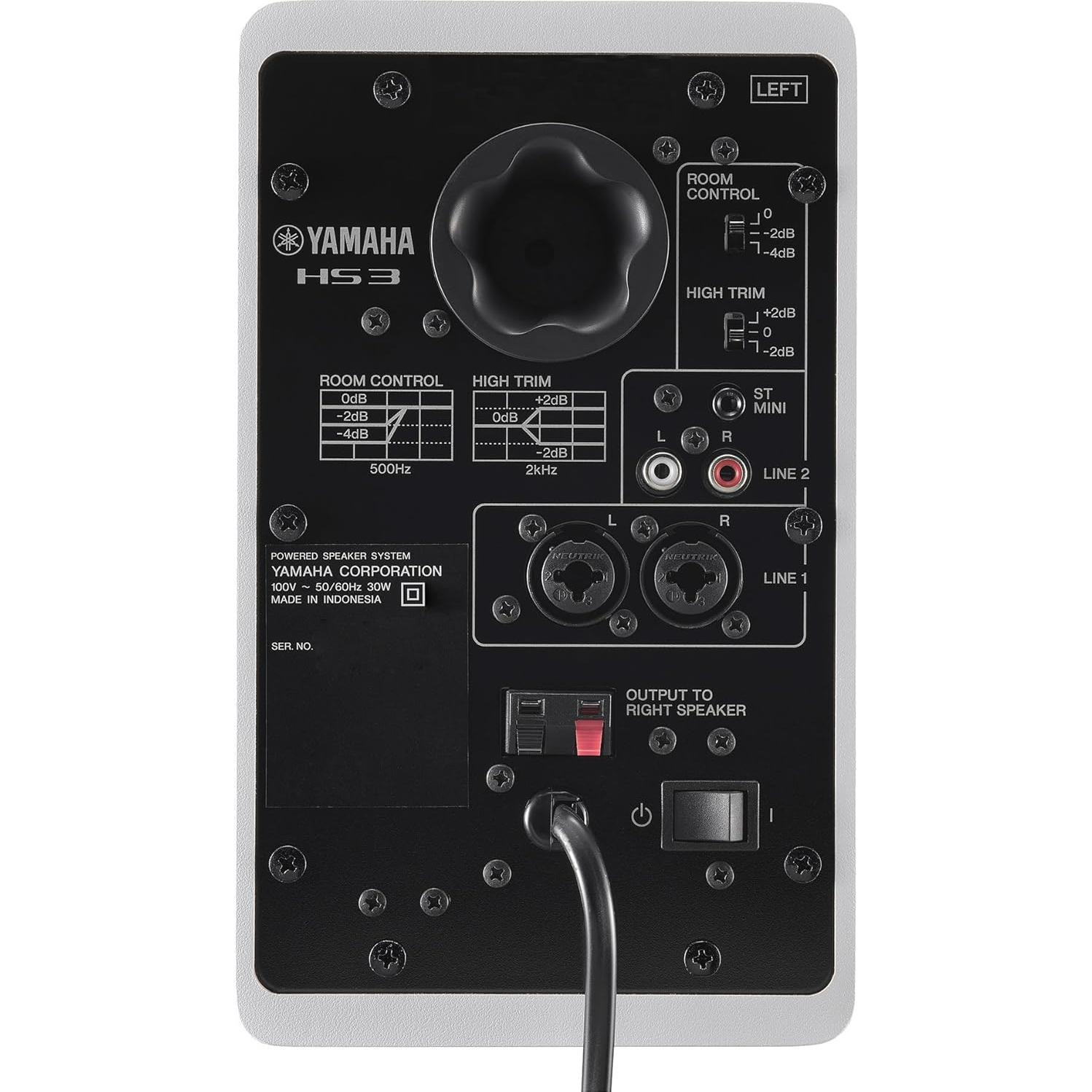 Monitores de Estudio Yamaha HS3 Blanco - Par de 3.5"