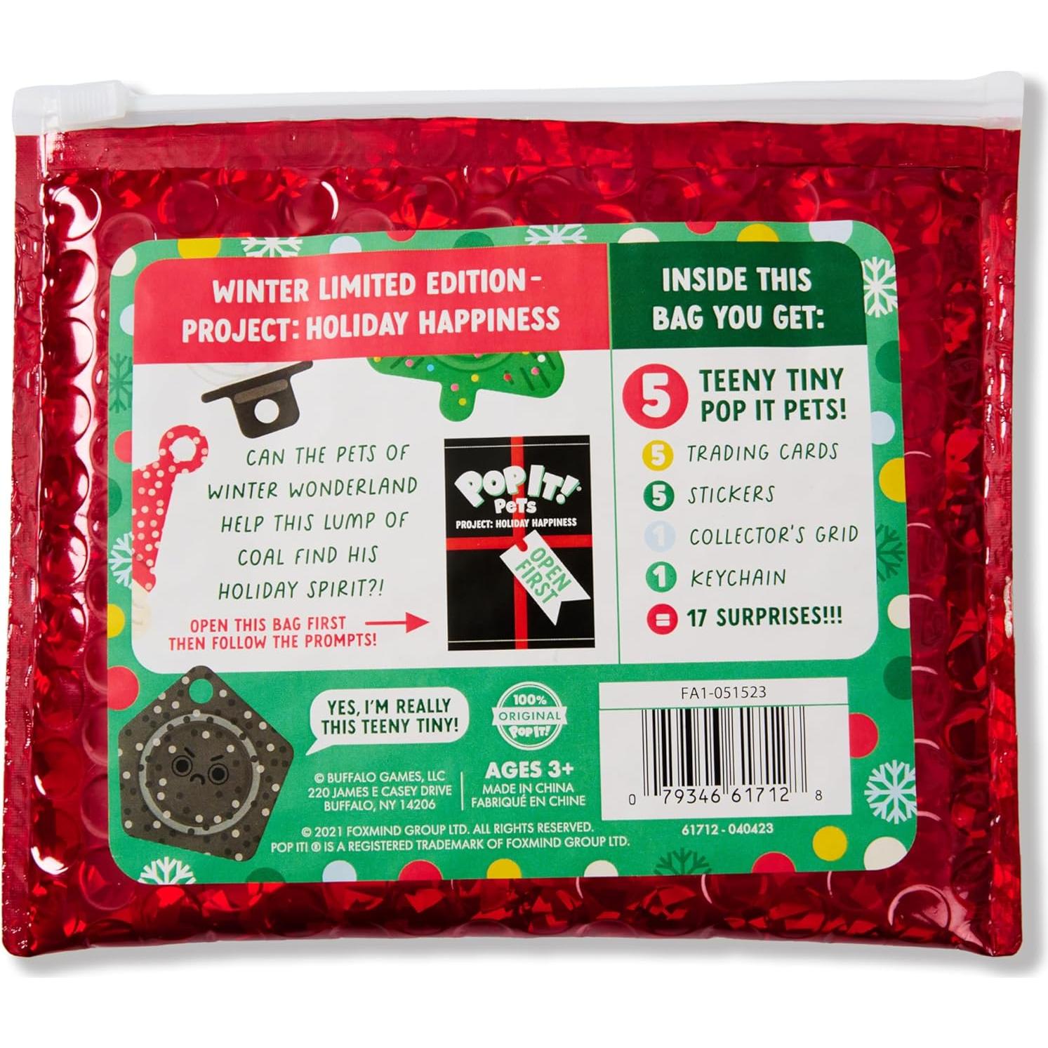 POP IT Mascotas Edición Limitada Invierno - 5 Personajes Coleccionables