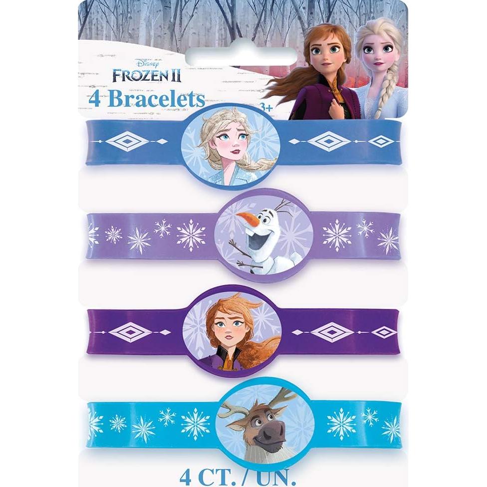 Pulseras de Silicona Disney Frozen 2 - 4 Pcs, Multicolor