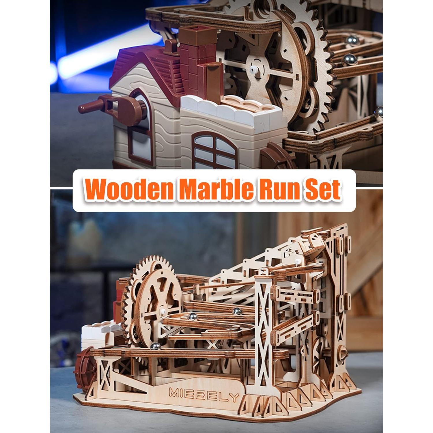 Rompecabezas 3D de Madera MIEBELY 235 Piezas Carrera de Canicas