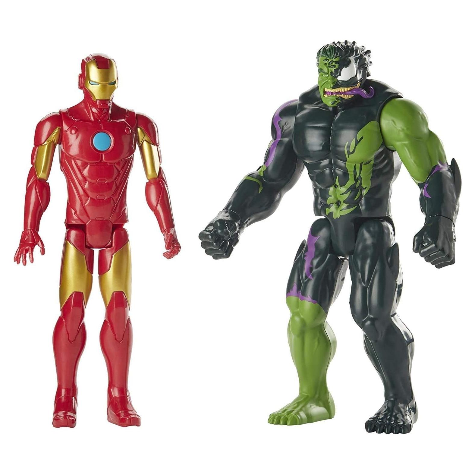 Figuras Marvel Titan Hero 30 cm Iron Man y Hulk Venomizado