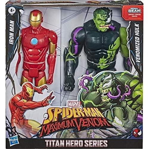 Figuras Marvel Titan Hero 30 cm Iron Man y Hulk Venomizado