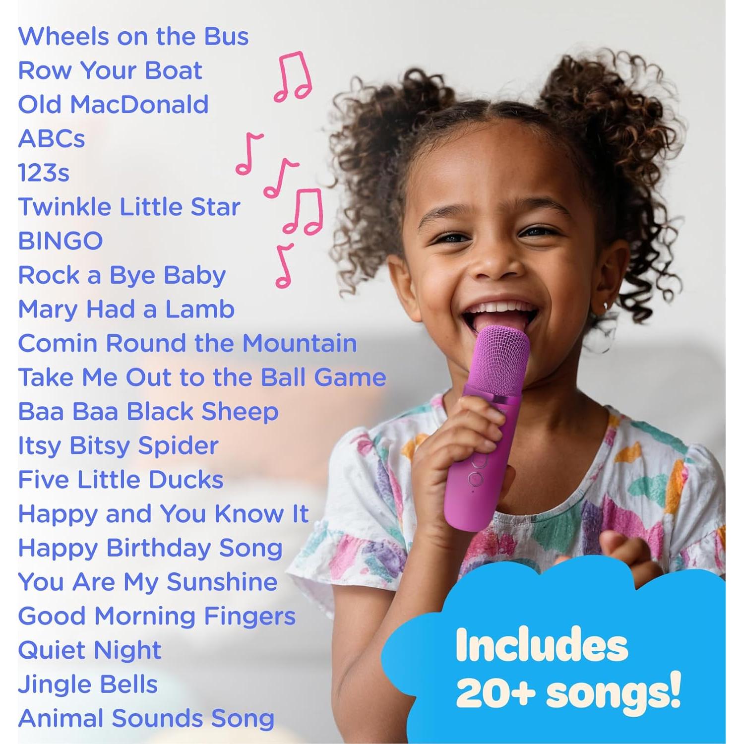 Mini Máquina de Karaoke Move2Play para Niños - Bluetooth, 20 Canciones