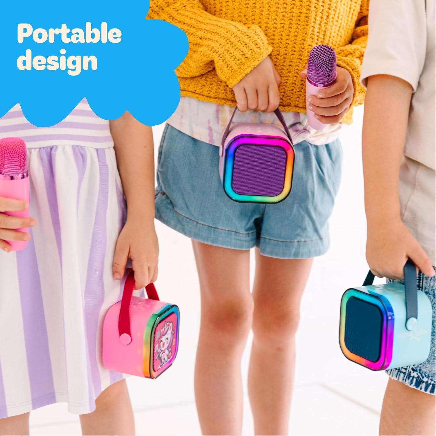 Mini Máquina de Karaoke Move2Play para Niños - Bluetooth, 20 Canciones