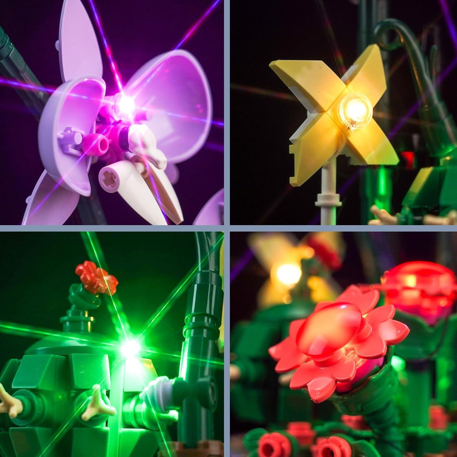 Kit de Luz LED BrickBling para Maceta de Flores Isabela Lego