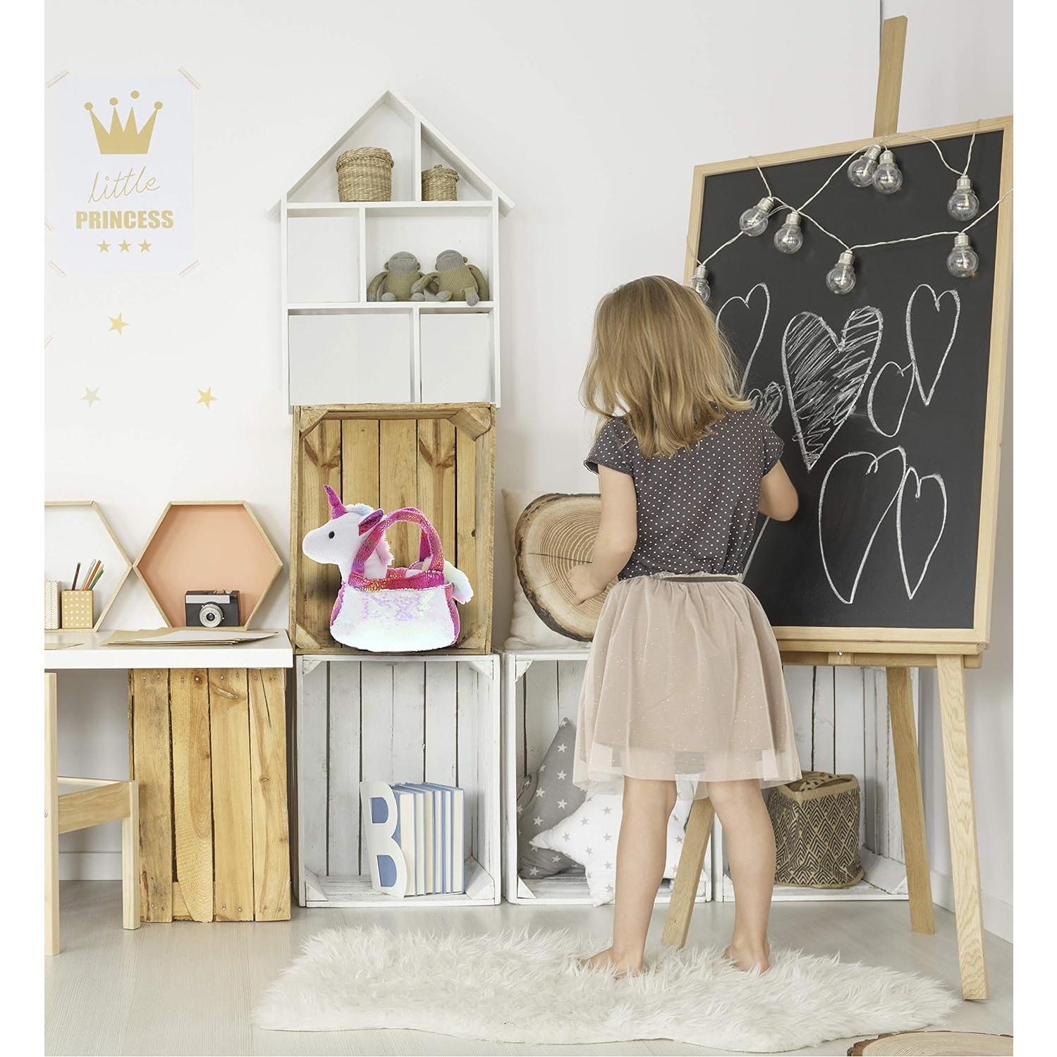 Transportador de Mascotas de Peluche Unicornio Rosa DolliBu 22.9cm