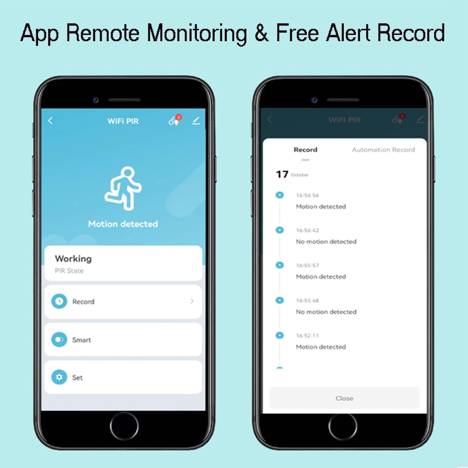 Sensor de Movimiento PIR WiFi Gaoducash 12m Inalámbrico