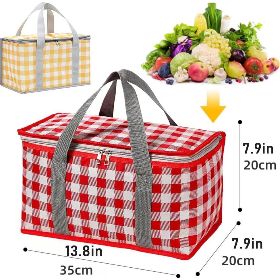 Bolsa de Picnic Aislada PUPOPIK 24L Roja Plegable para Playa