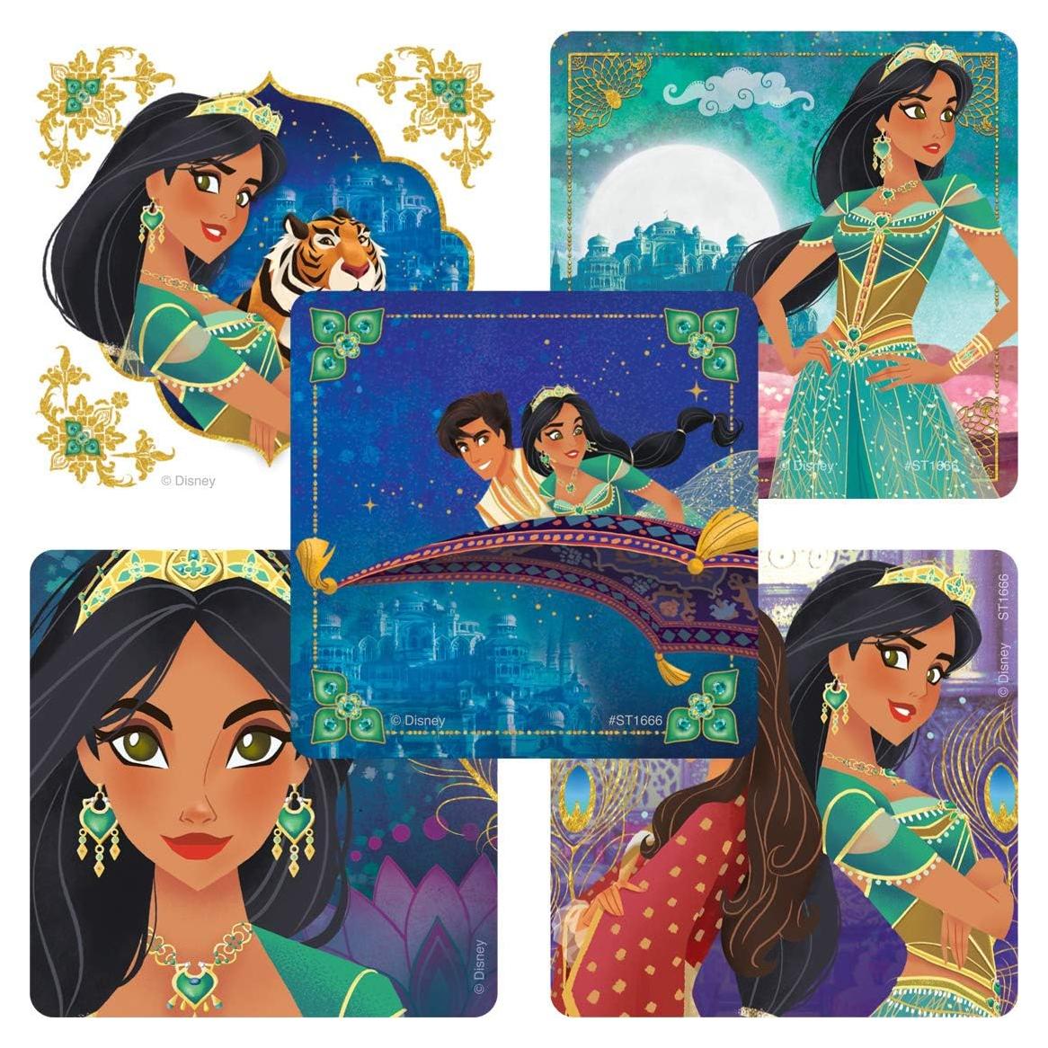 Stickers Princesa Jasmine SmileMakers - 100 Piezas Hipoalergénicos
