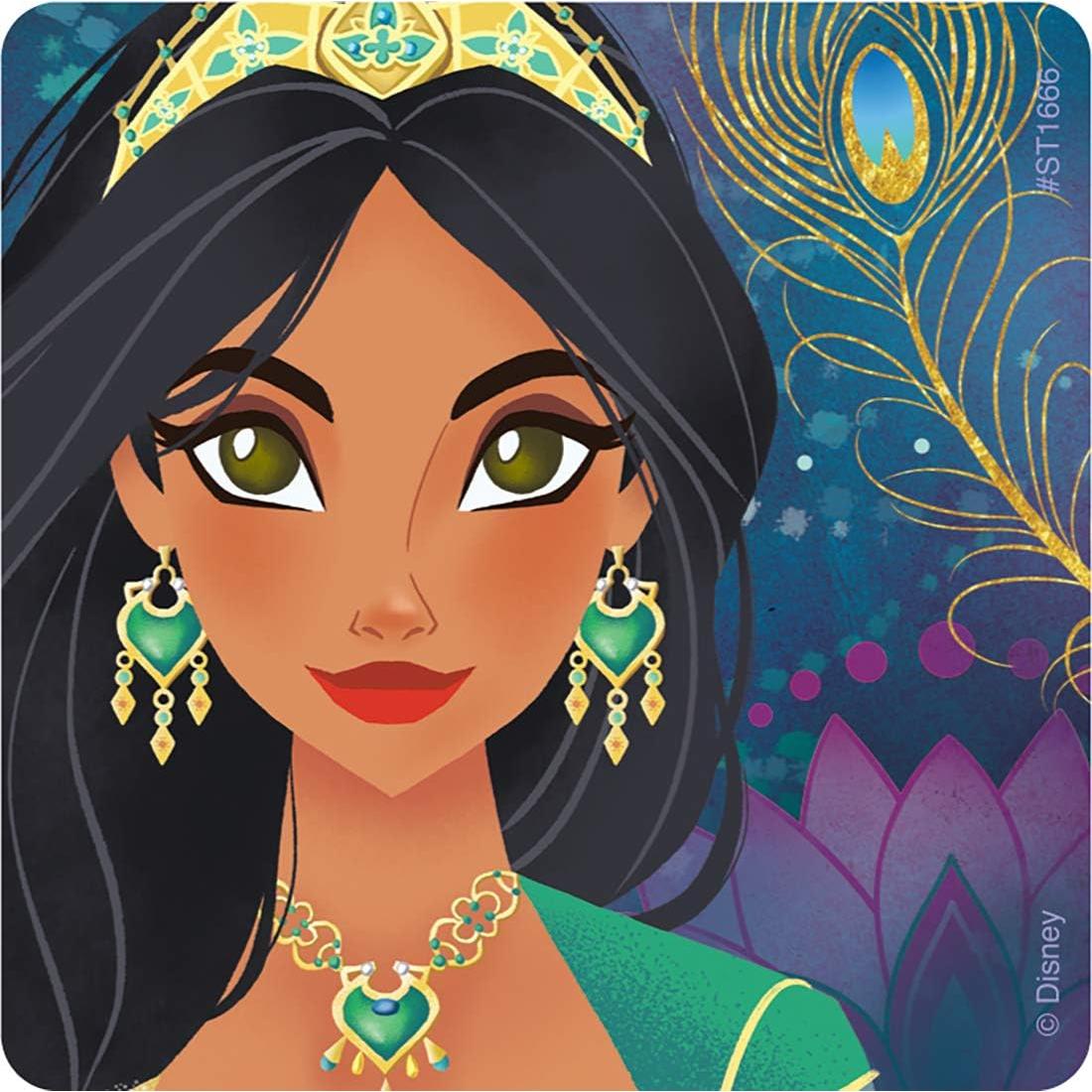 Stickers Princesa Jasmine SmileMakers - 100 Piezas Hipoalergénicos