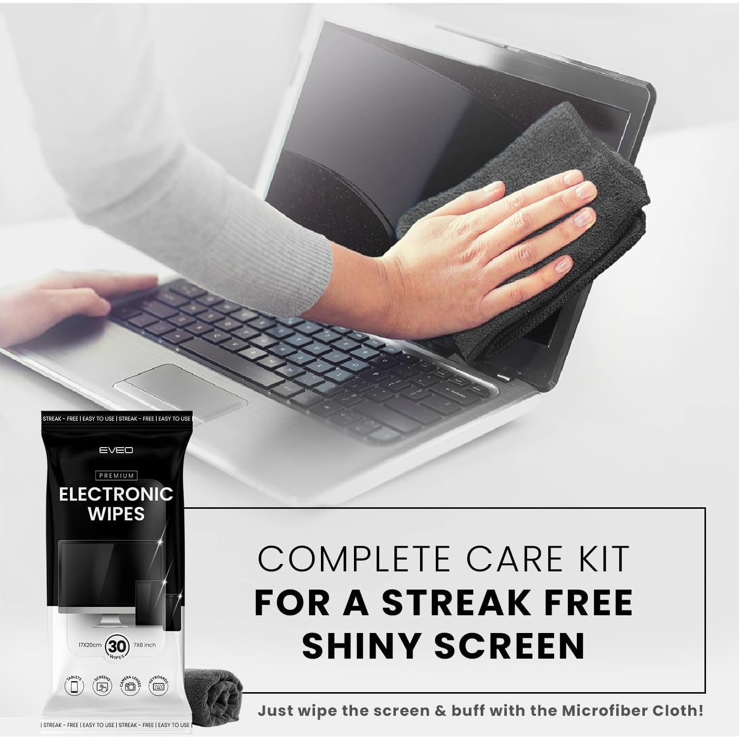 Limpiador Electrónico EVEO - 30 Toallitas + Paño Microfibra