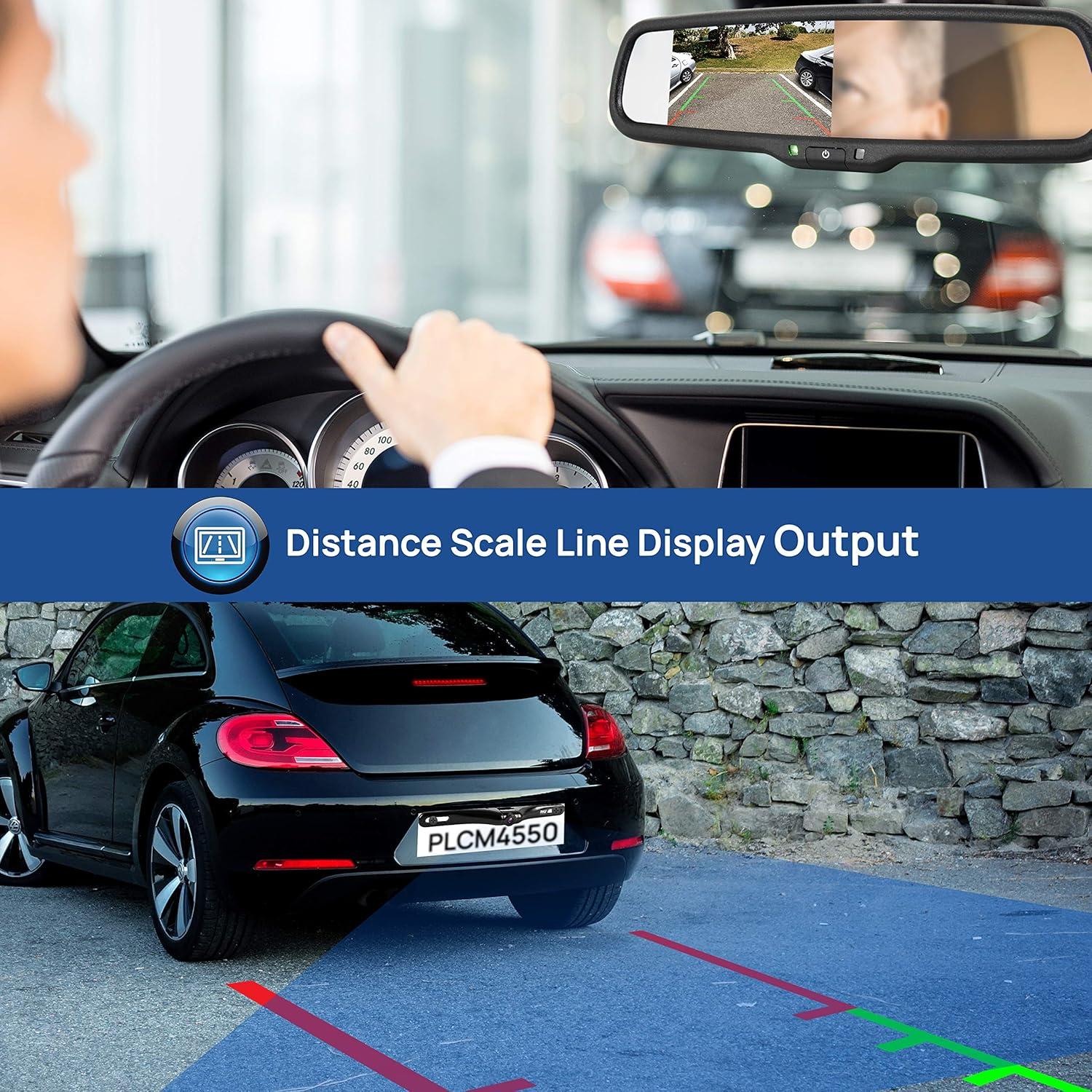 Kit Cámara y Monitor de Estacionamiento Pyle PLCM4550 4.3" LCD