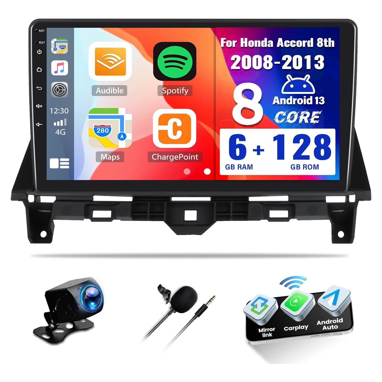 Estéreo de Coche Android SIXWIN 10.1" para Honda Accord 2008-2013