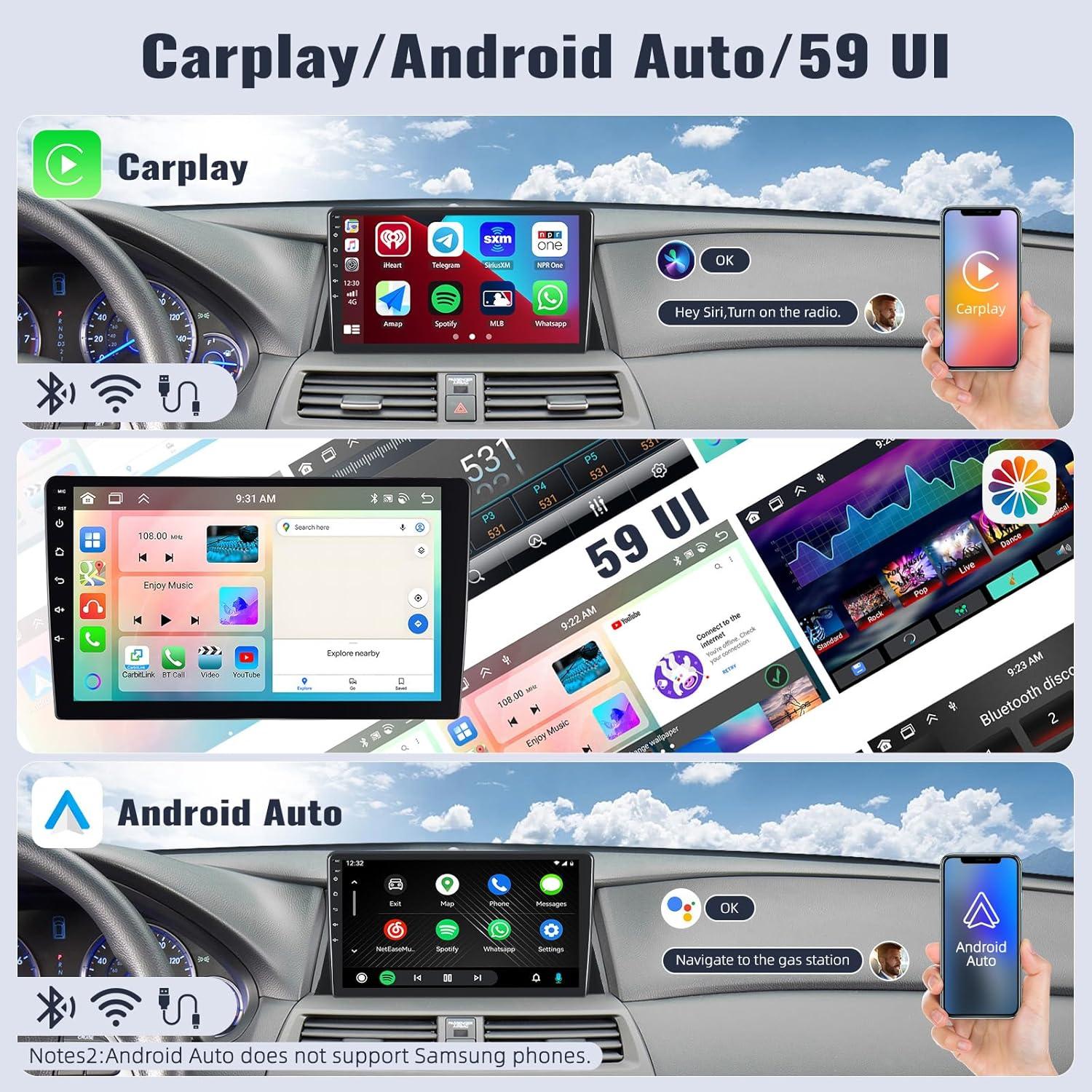 Estéreo de Coche Android SIXWIN 10.1" para Honda Accord 2008-2013