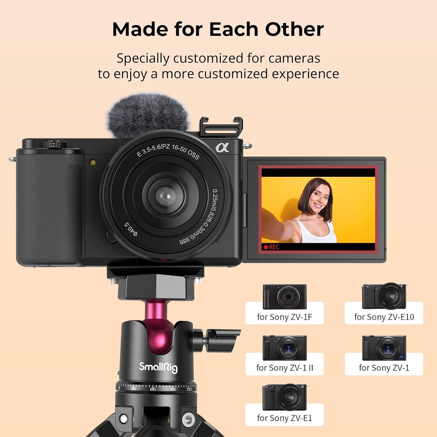 Adaptador de zapata fría SmallRig 3526 con parabrisas para Sony