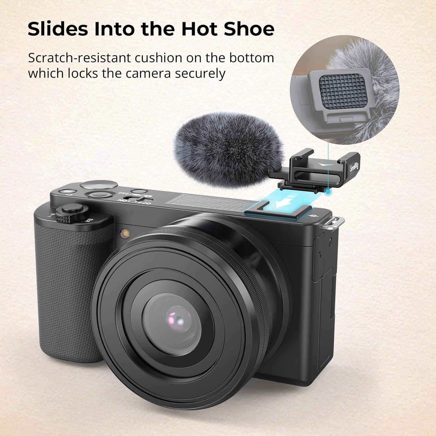 Adaptador de zapata fría SmallRig 3526 con parabrisas para Sony