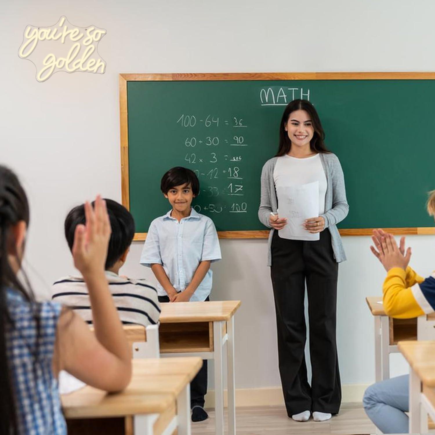 Letrero de neón Eres tan dorado LED 42x32 cm decoración