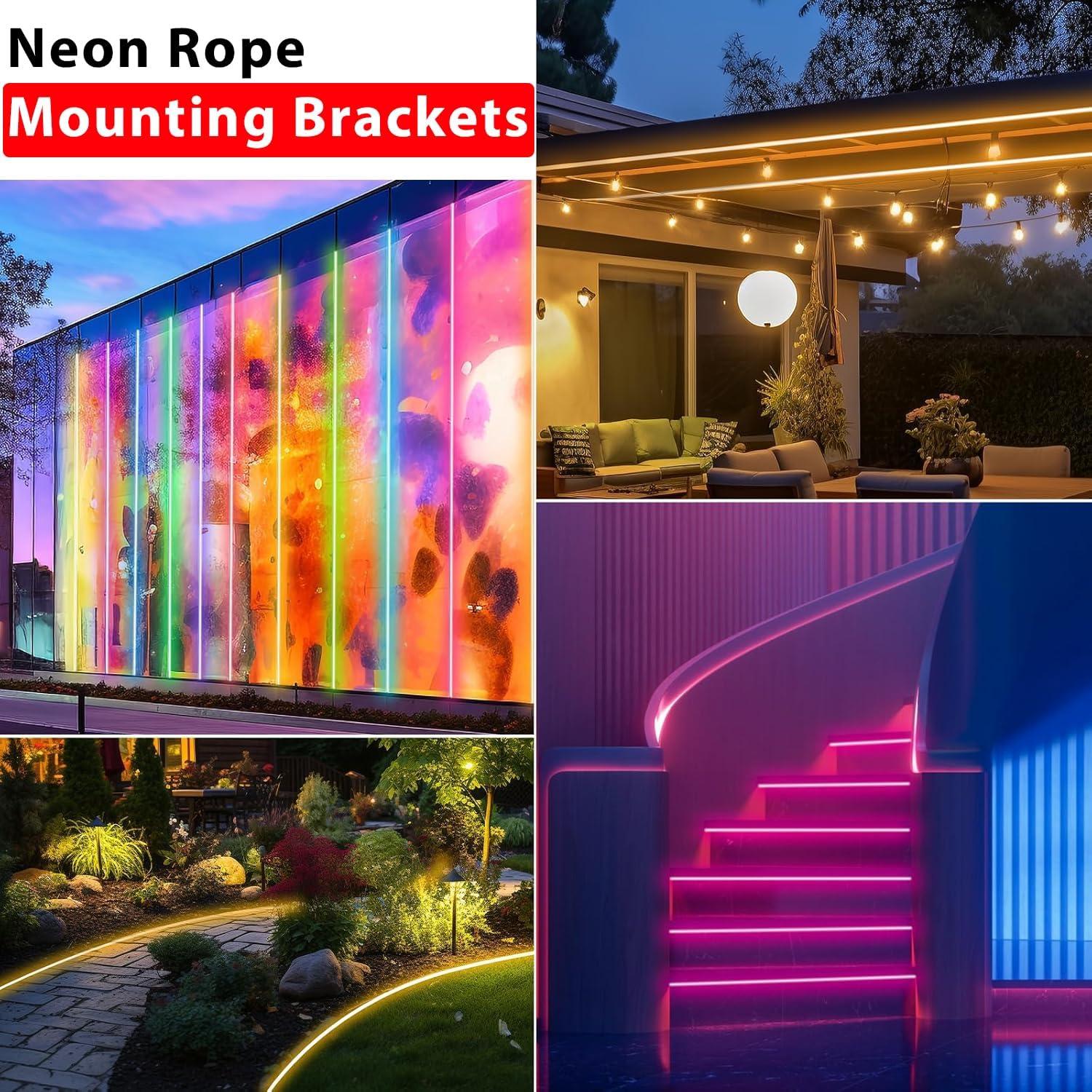 20 Clips de Luz de Cuerda LED Aluminio 8x16mm Adlkirg