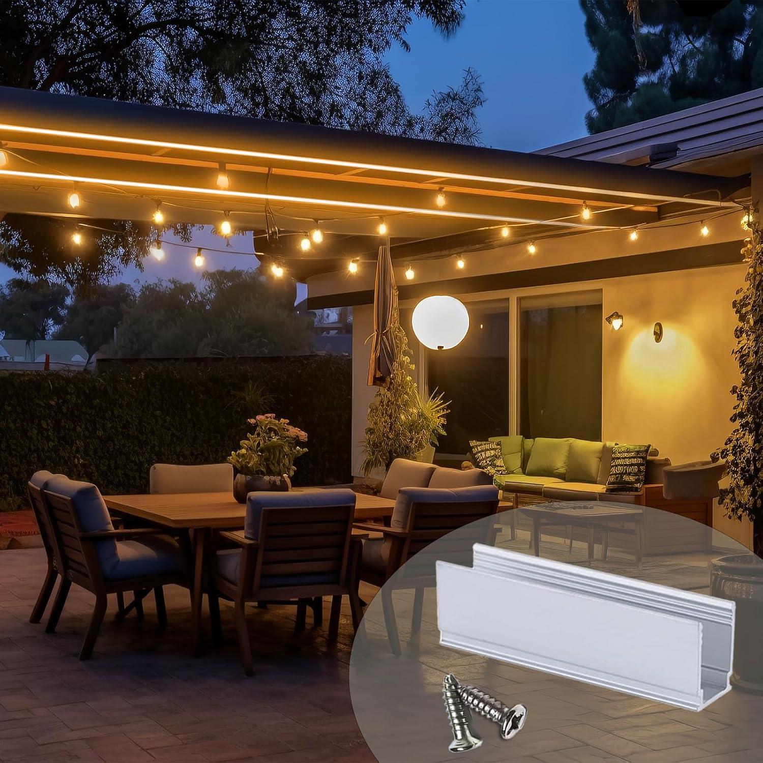 20 Clips de Luz de Cuerda LED Aluminio 8x16mm Adlkirg