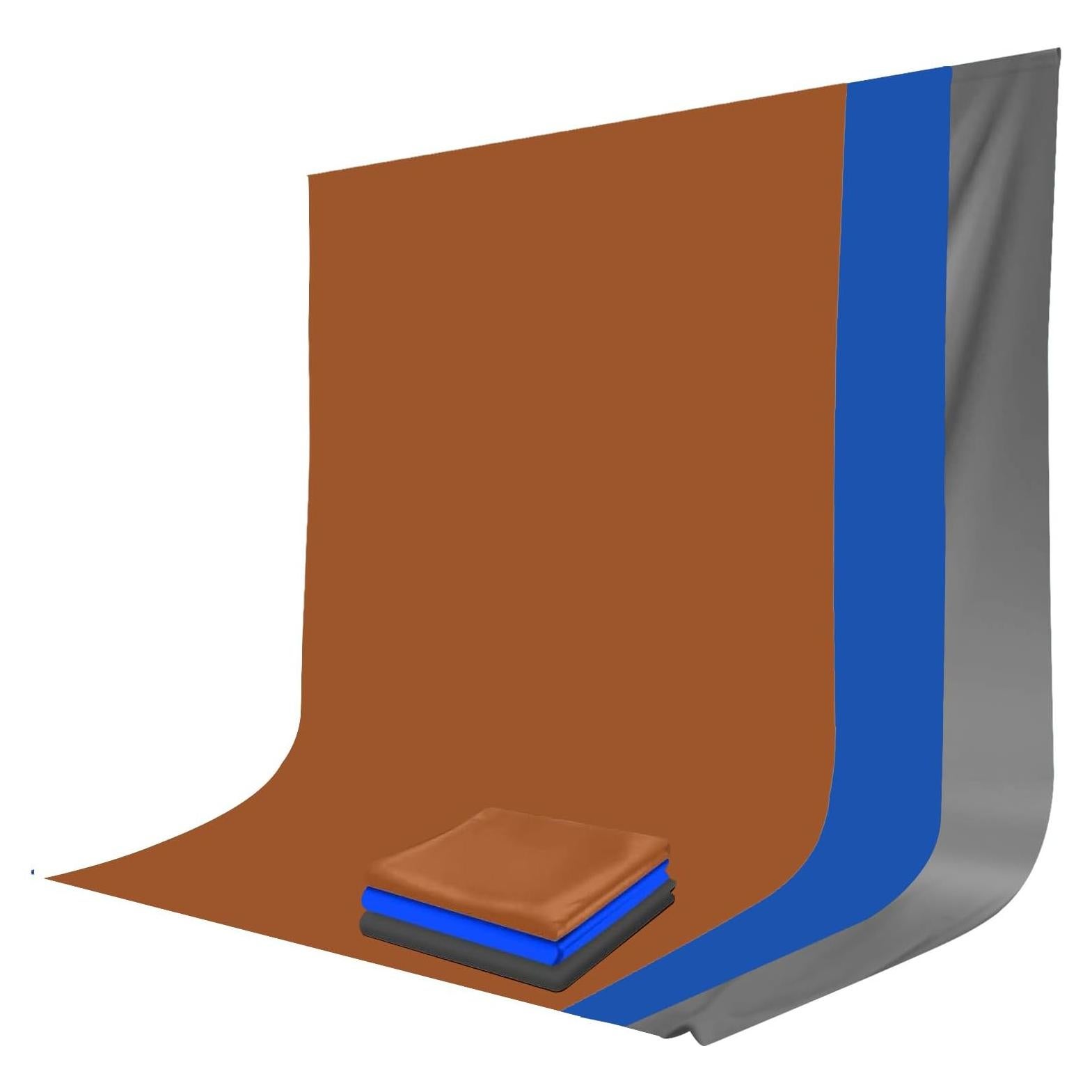 Pantalla de Fondo LimoStudio 3.05x3.66m Gris Marrón Azul