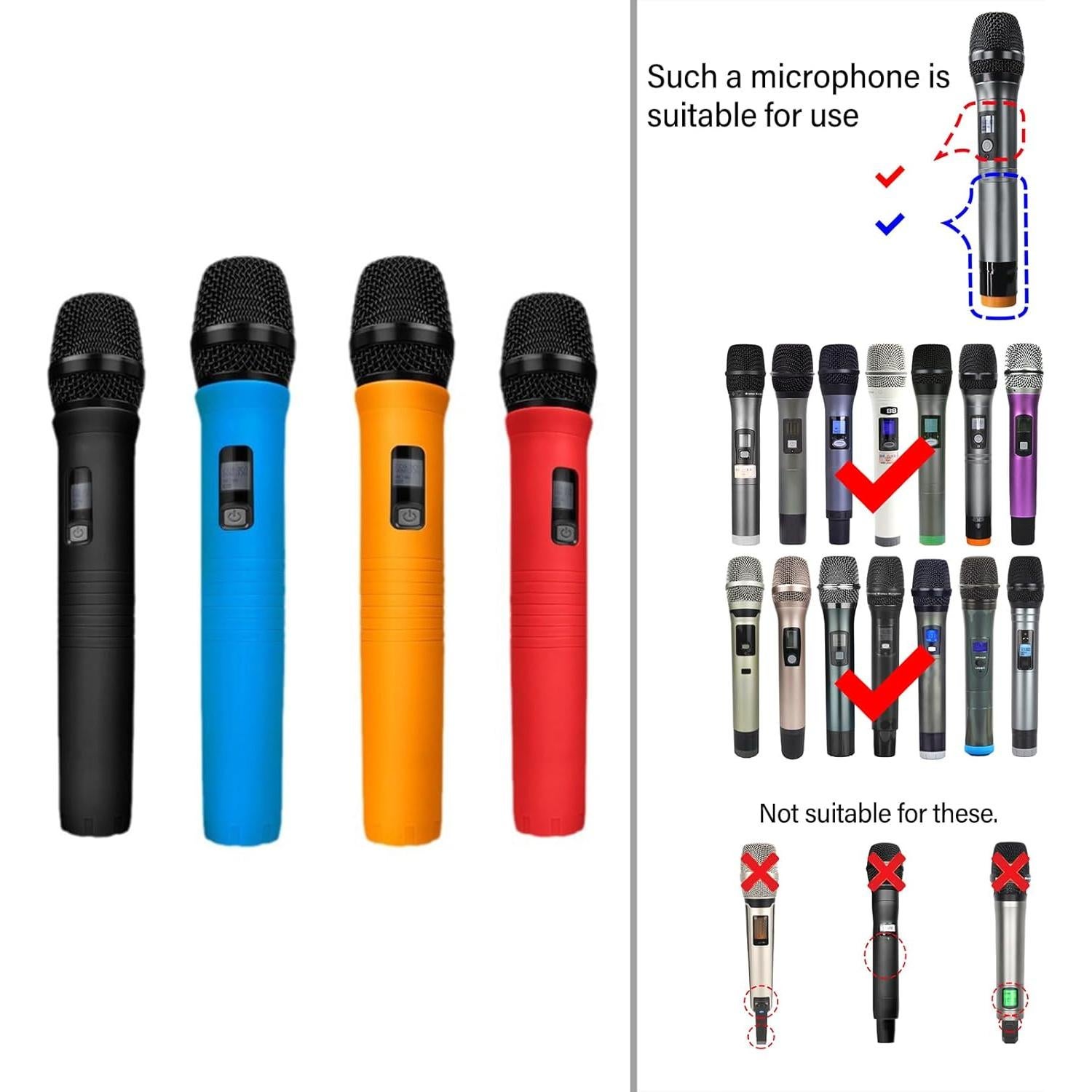 Juego de Fundas para Micrófonos Inalámbricos XUZHID - ABS y Esponjas