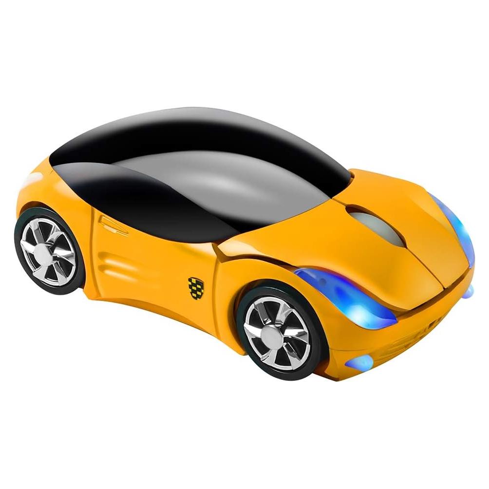 Ratón Inalámbrico Usbkingdom 2.4GHz Coche Deportivo Amarillo
